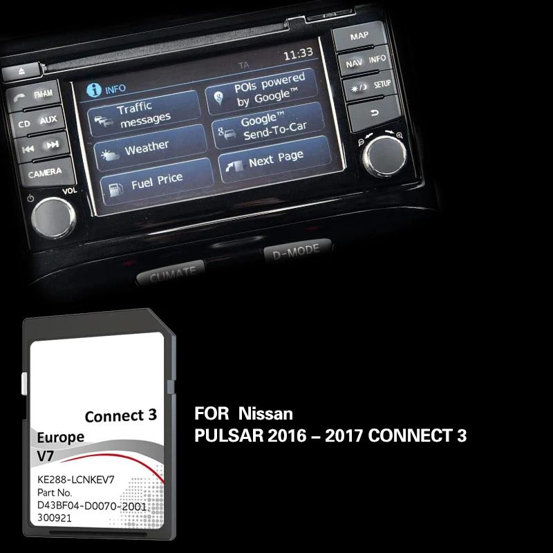 Nissan Pulsar 2016 2017 Connect3 V7  Ʈ, GPS ý ̼ SD 16GB ī